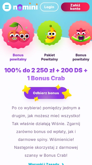 nomini casino welcome bonus